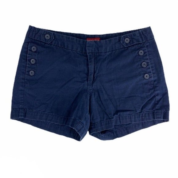 Merona 6 Navy Blue Chino Shorts 32" x 4" - Picture 1 of 4